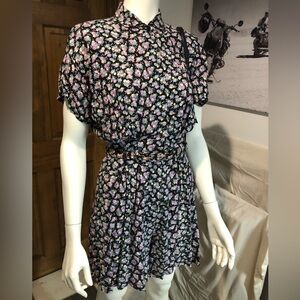 Vintage Rampage Floral Belted Romper Festival Season